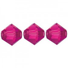 Preciosa MC Bicone 3mm beads Fuchsia 70350